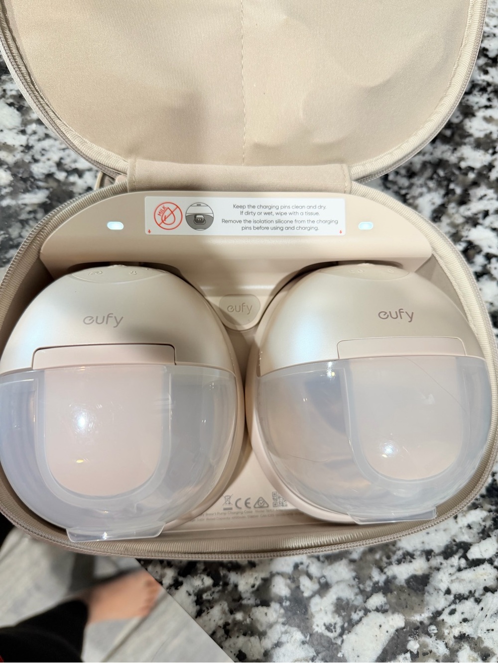 eufy Beige VR/AR Accessory Charging Case with Dual Units